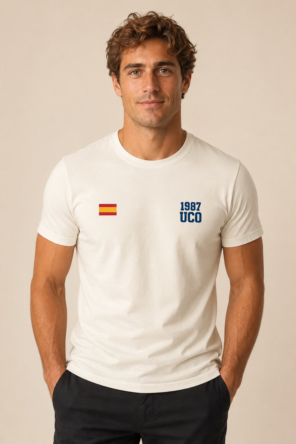 Camiseta UCO Guardia Civil 1987 Minimal – Blanco Roto - imagen 1