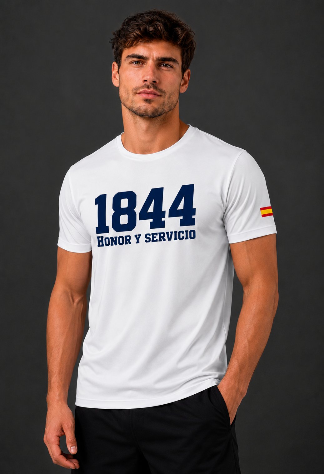 Camiseta Técnica Deportiva Guardia Civil 1844 Blanca - imagen 1