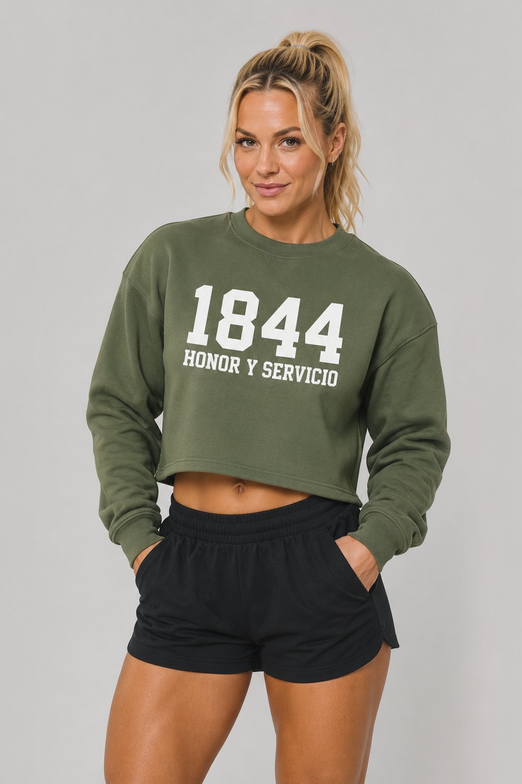 Sudadera Crop Mujer Guardia Civil 1844 · Honor y Servicio - imagen 1