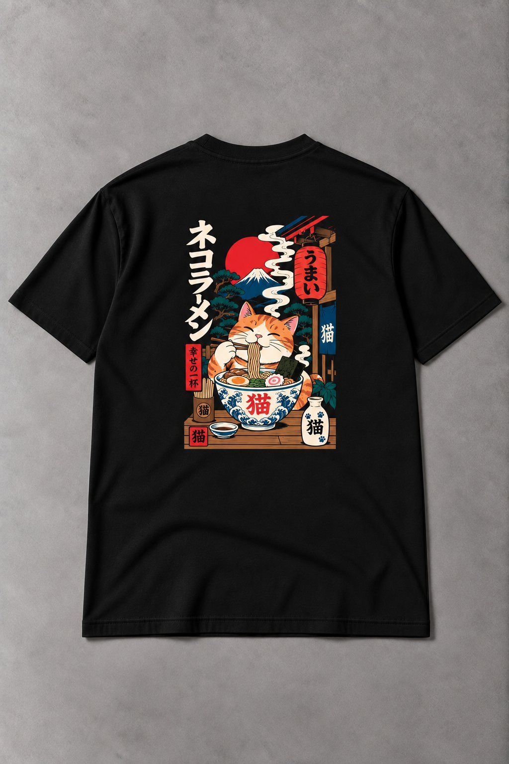 Camiseta Neko Ramen – Gato Japonés - imagen 1