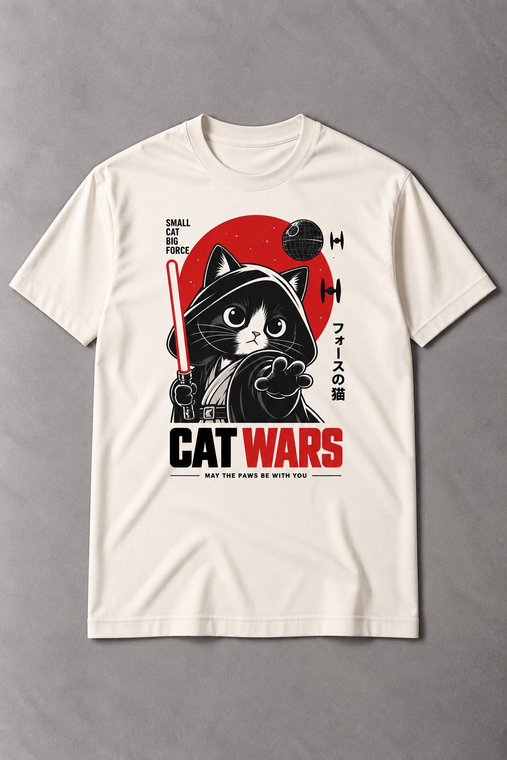 Camiseta de Gato Cat Wars – May the Paws Be With You - imagen 1