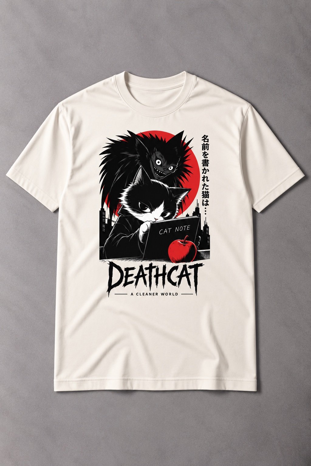 Camiseta de Gato Deathcat – Cat Note A Cleaner World - imagen 1