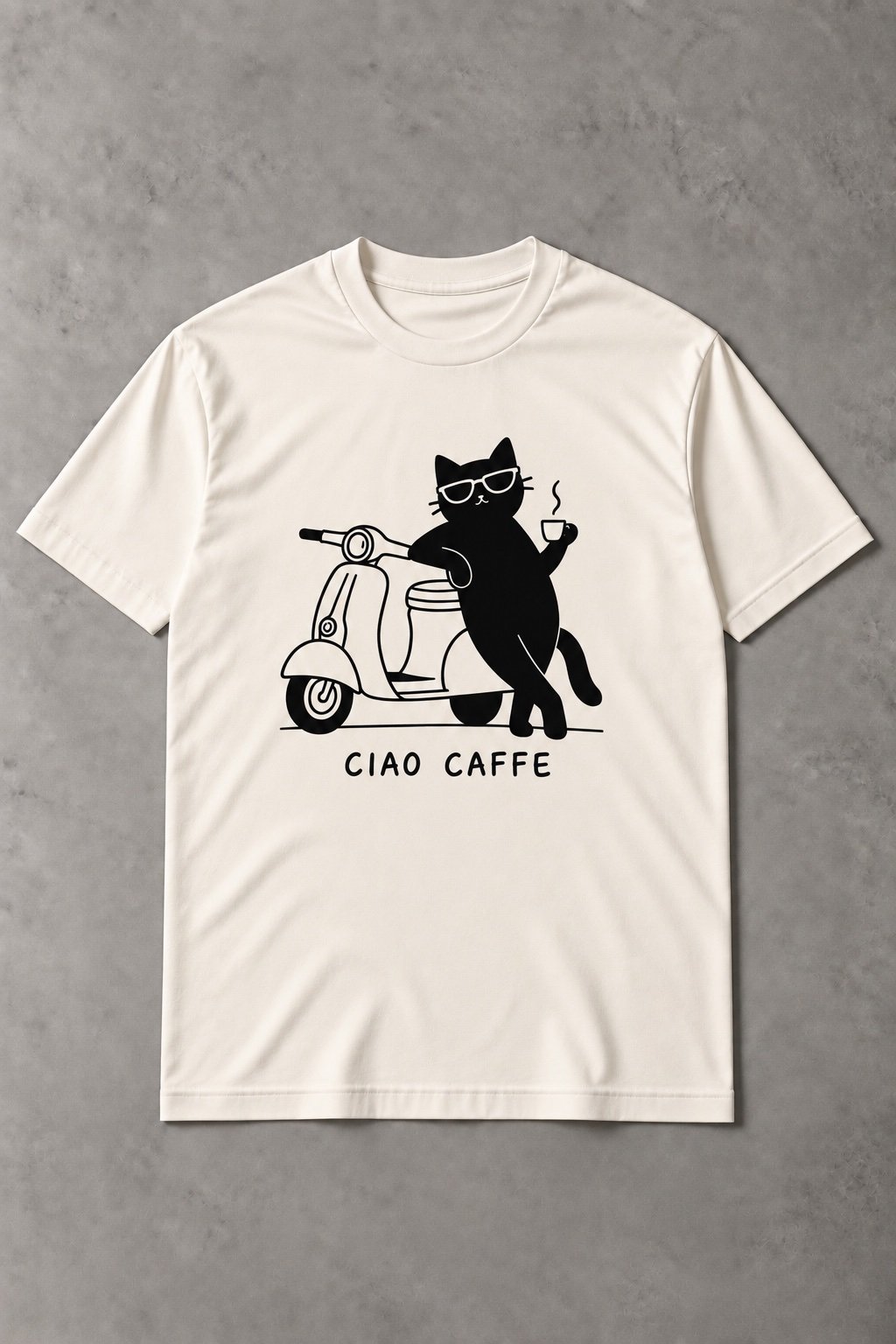 Camiseta de Gato Ciao Caffè – Espresso & Italian Style - imagen 1