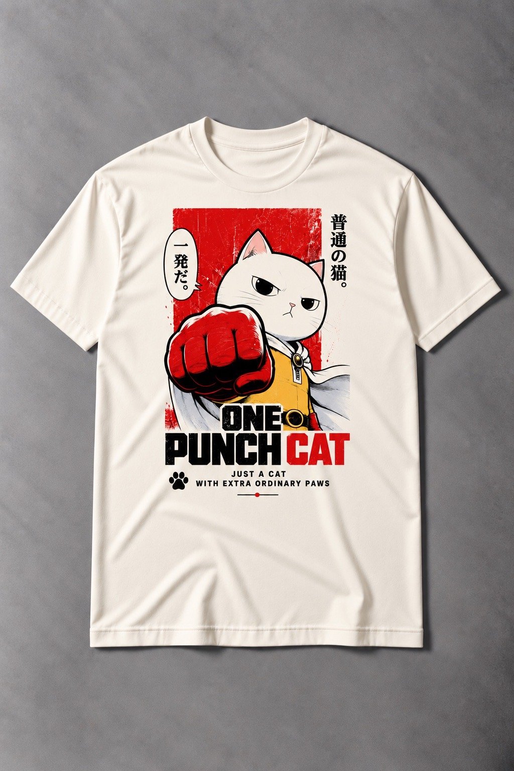 Camiseta de Gato One Punch Cat – Poder Felino - imagen 1