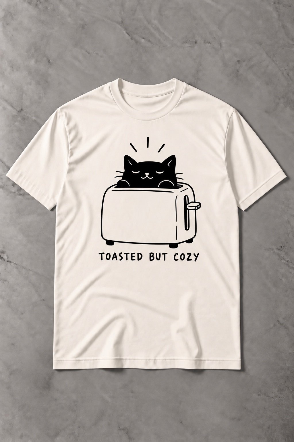 Camiseta de Gato Toasted But Cozy – Modo Calentito - imagen 1