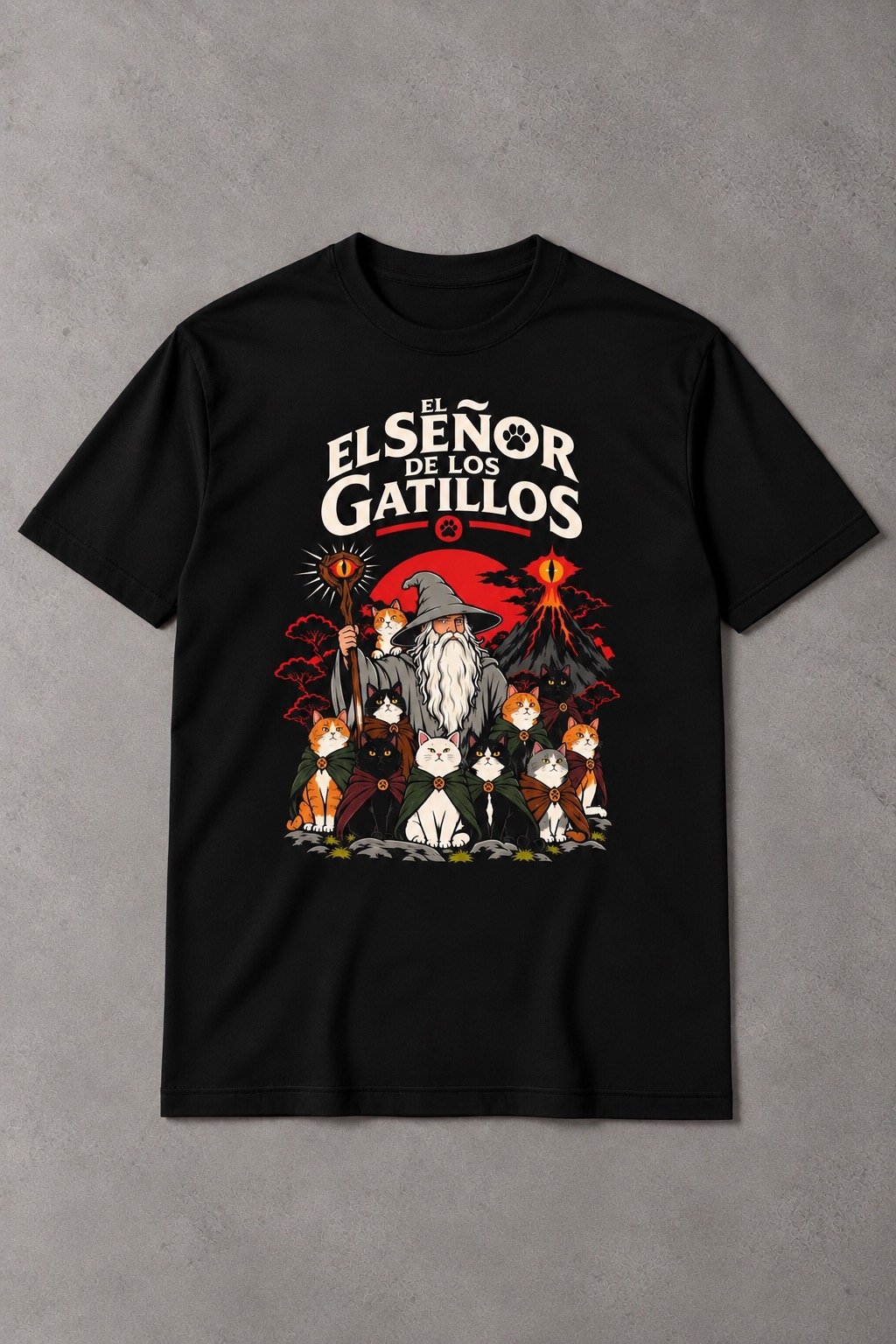 Camiseta El Señor de los Gatillos – Comunidad Felina - imagen 1